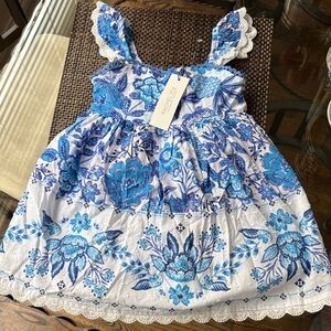 Rachel Zoe Blue and White Lace Dress